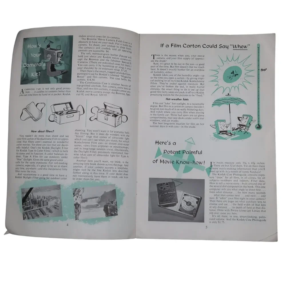 Kodak Movie News Magazine Booklet Set of Three (3) 1954 Eastman Kodak Rochester